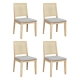 Levede 4X Cane Dining Chair Rattan Armless Seat