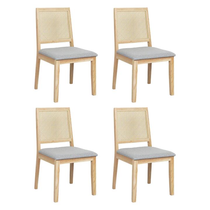 Levede 4X Cane Dining Chair Rattan Armless Seat