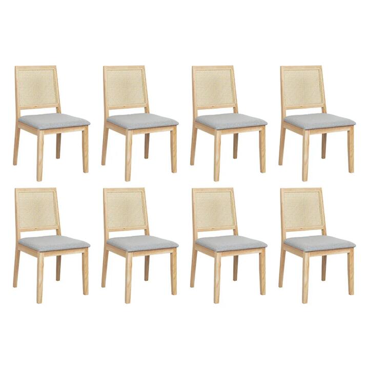 Levede 8XCane Dining Chair Rattan Armless Seat