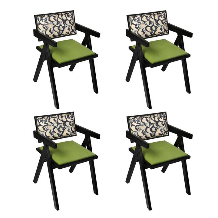 Levede Dining Chair Retro Backrest Chair x4