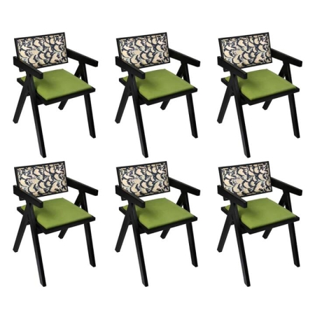 Levede Dining Chair Retro Backrest Chair x6