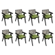 Levede Dining Chair Retro Backrest Chair x8