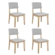 Levede Dining Chairs 4 Upholstered Kitchen Chair