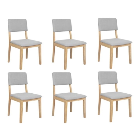 Levede Dining Chairs 6 Upholstered Kitchen Chair