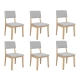 Levede Dining Chairs 6 Upholstered Kitchen Chair