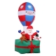 Christmas Inflatable Santa in Ballon 2.8M Height LED Decorations Illuminated