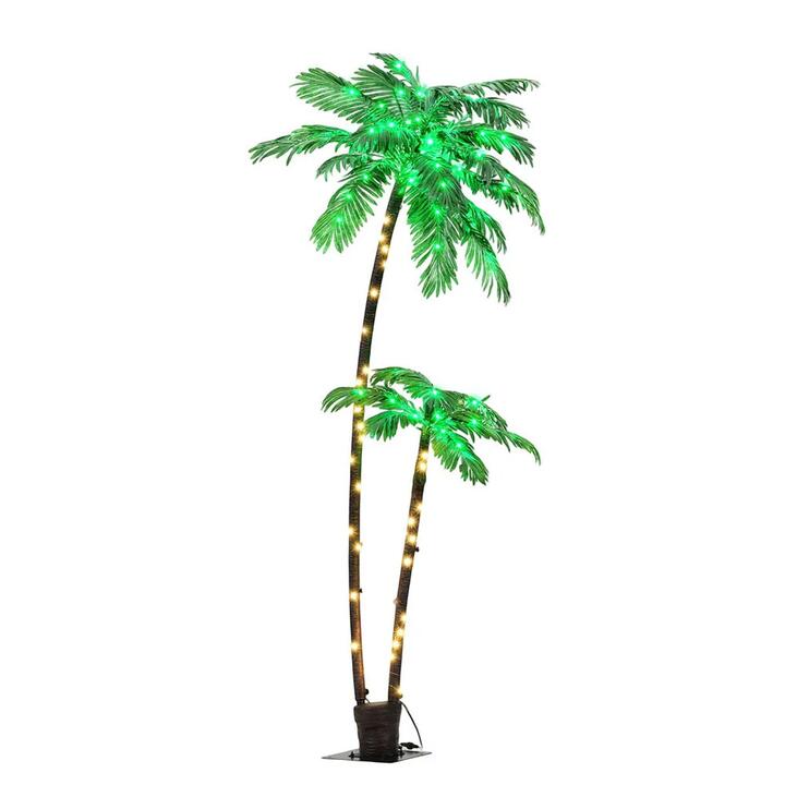 Christmas Tree 2.1m LED Lighted Xmas Palm Trees Party Decorations