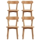 4x Dining Chairs Wooden Kitchen Accent Chair Cafe Lounge Rubber Wood