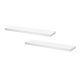 Floating Wall Shelf Set of 2 White 90CM