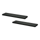 Floating Wall Shelf Set of 2 Black 90CM