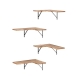 Floating Wall Shelf Corner Shelves Set of 4 Wood