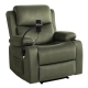 Recliner Chair Heated Massage Chair with Phone Holder Velvet