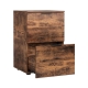 Filing Cabinet Files Storage Office Shelves File Organiser Rustic Brown 2 Drawer