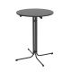 Outdoor Bar Table Round Folding Desk Top 109cm Patio Furniture Black