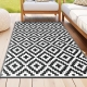 Outdoor Rugs 120x180cm Large Carpet Reversible Area Mat PP Dual-Sided Patio Rug Cross