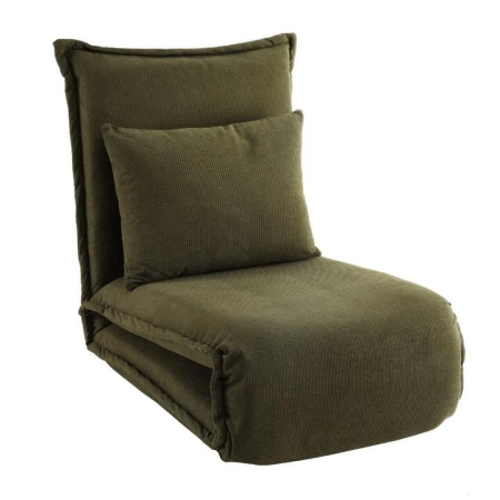Floor Lounge Sofa Bed Foldable Green