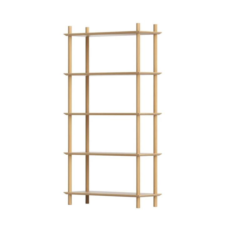 Bookshelf 5 Tiers Bookcase Display Shelves Wooden Storage Stand Rack Pine