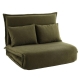 Floor Lounge Sofa Bed Foldable 2 Seater Green