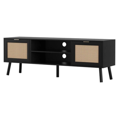 TV Unit 150cm Storage Cabinet Black