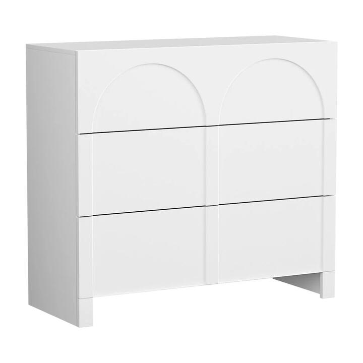 3 Chest of Drawers Lowboy Dresser Cabinet White