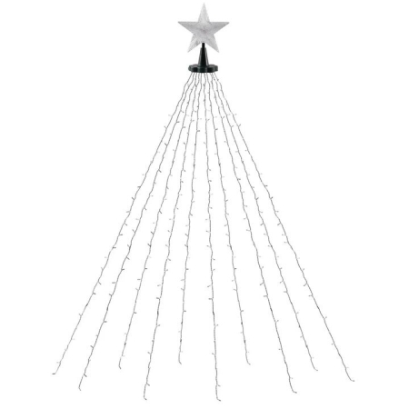 2.5M Christmas Lights Waterfall String Light 300 LED Star Topper