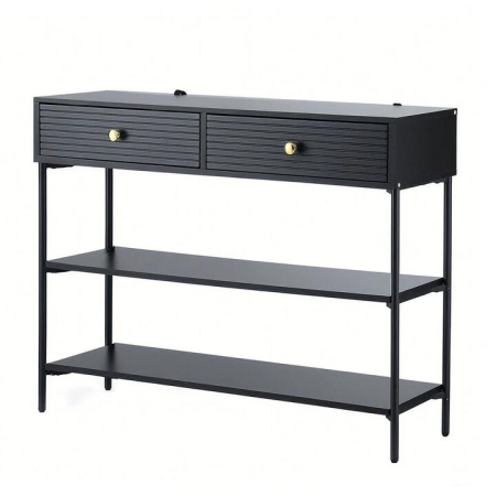 Console Table 3-Tier Black