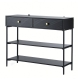 Console Table 3-Tier Black