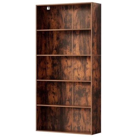 Bookshelf 5 Tiers Walnut