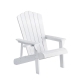 Outdoor Chairs HDPE Adirondack Beach Chair Sun Lounge Patio Furniture Garden white