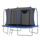 12FT Trampoline Kids Rectangle Rebounder with Basketball Set Safety Net