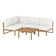4-Seater Outdoor Sofa Set Wooden Lounge Setting 5PCS