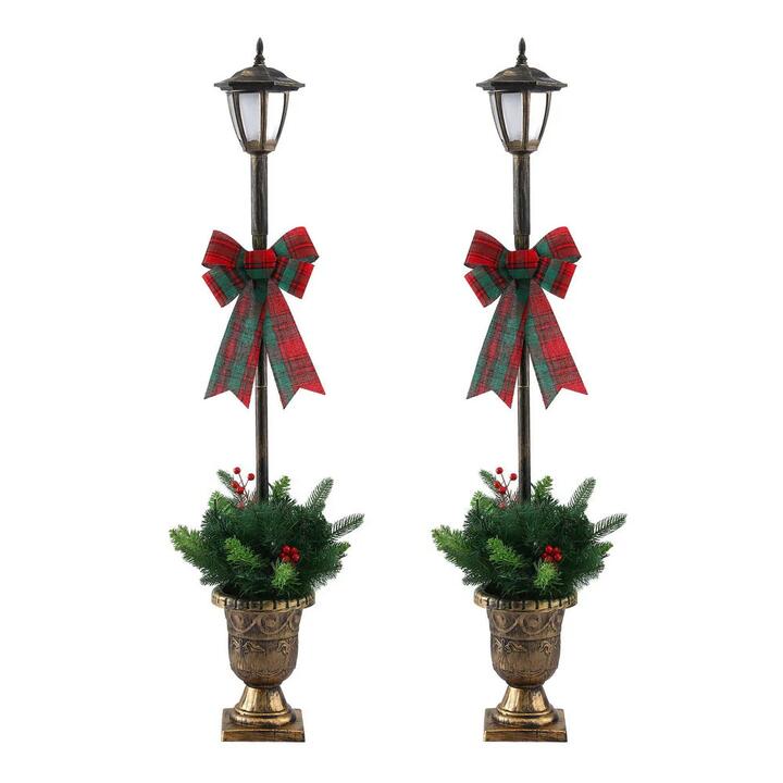 Christmas Lights 125cm Lamp Post 50 LED Fairy Light Decorations