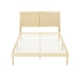Bed Frame Double Size with Rattan Headboard Wooden Bed Base BRUNO