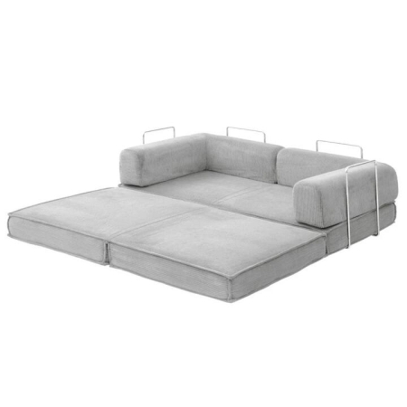 Convertible Folding Sofa Bed Grey