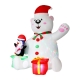 Christmas Inflatable Bear 1.8M Height LED Outdoor Decorations Illuminated