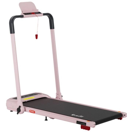 Treadmill Electric Walking Pad with Incline Foldable for Home Gym Pink