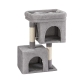 Cat Tree 67cm Tower Scratching Post Trees Scratcher Condo House Light Grey
