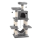 Cat Tree 145cm Tower Scratching Post Trees Scratcher Condo House Light Grey