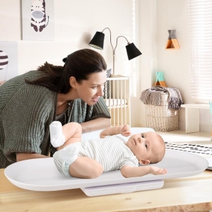 CostwayInfant Scale with Detachable Tray for Body Weight and Height Measurement-White