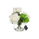 Glamorous Fusion Rose & Succulent Artificial Fake Plant Decorative Arrngement 27cm