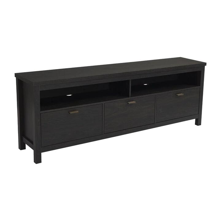Maestro Furniture Baxley Lowline Entertainment Unit TV Stand 180cm 3-Drawers Antique Black