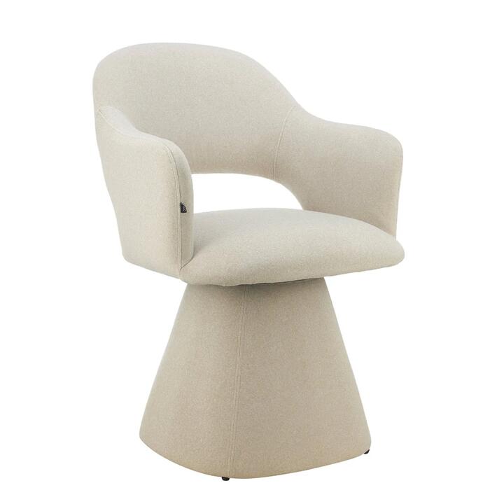 Maestro Furniture Cayson Modern Fabric Swivel Kitchen Dining Arm Chair Beige