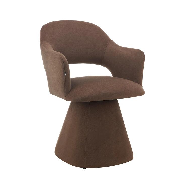 Maestro Furniture Cayson Modern Fabric Swivel Kitchen Dining Arm Chair Brown