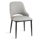 1x Dining Chair Hollow PU Leather Kitchen Lounge Cafe Accent Chairs Grey