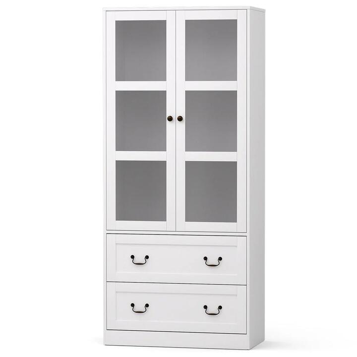 Buffet Sideboard 180cm Hutch Storage Cabinet Kitchen Drawer Door White