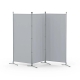3 Panel Room Divider Screen 260x180cm Fabric Grey
