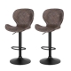 2x Bar Stools Kitchen Swivel Gas Lift Counter Chair Wing PE Rattan Brown