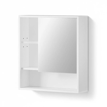 Bathroom Mirror Cabinet Mirrored Medicine Adjustable Shelf Wall Mounted 560mm White
