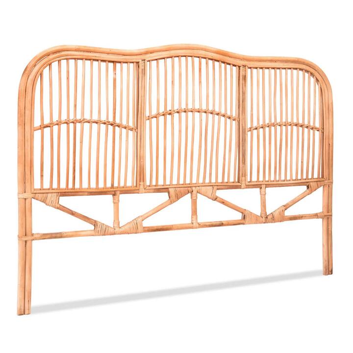 Bed Headboard Queen Bedhead Rattan - NERO Pine