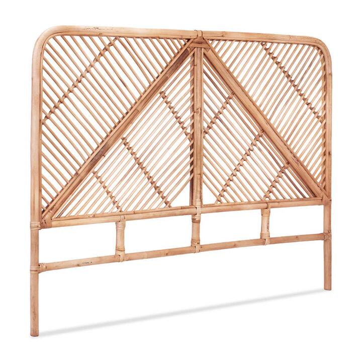 Bed Headboard Queen Bedhead Rattan - FRED Pine